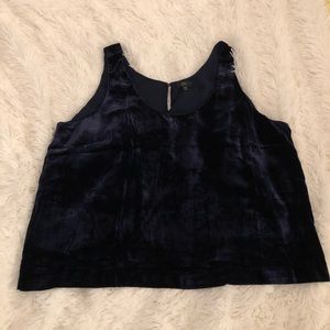 J. Crew Navy Velvet Classic Tank